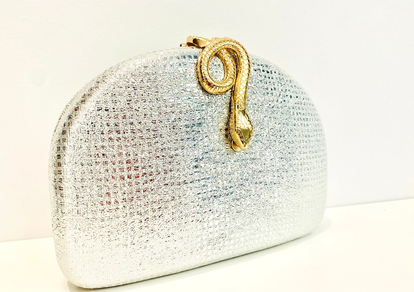 Evening Clutch with a snake clasp-0