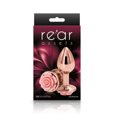 Rear Assets Rose Anal Plug Small Pink-0