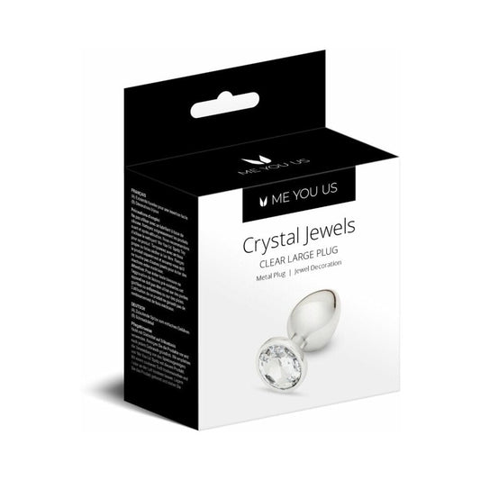 Me You Us Crystal Jewels Metal Plug Clear L-0